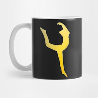 An athlete doing a ring jump Mug